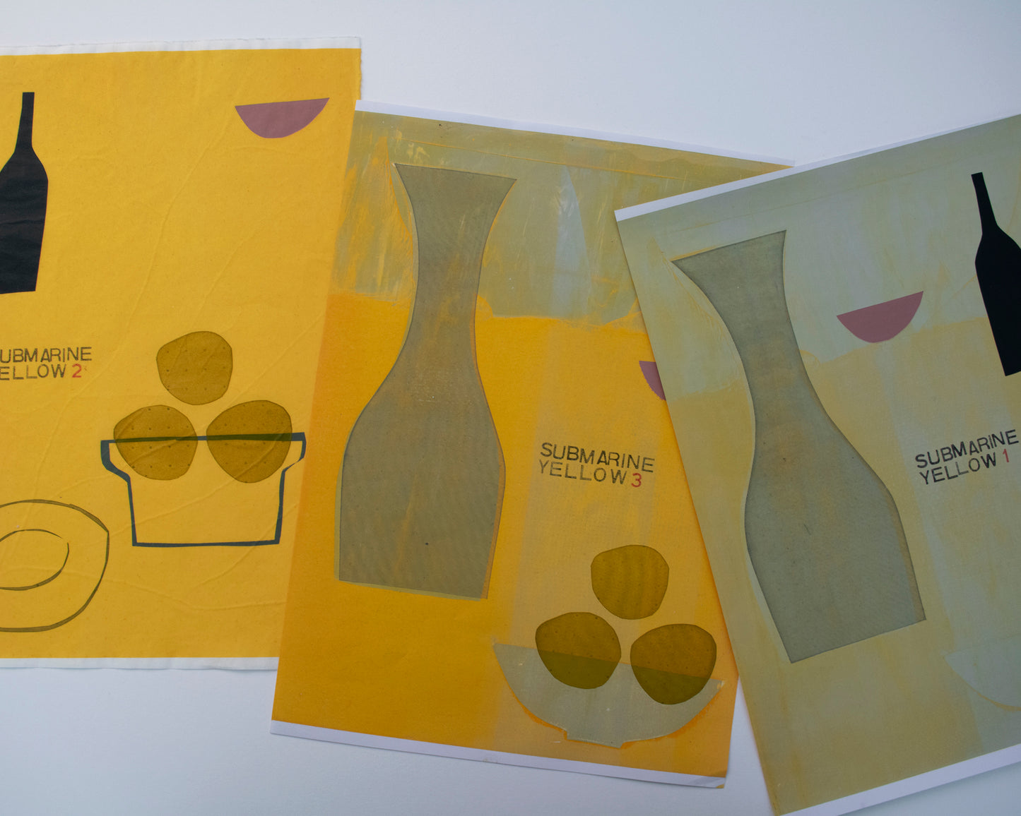 Vessels   – Submarine yellow 1 & 2, screenprints